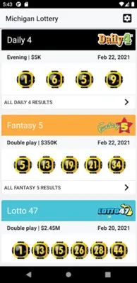 Lottery android App screenshot 3